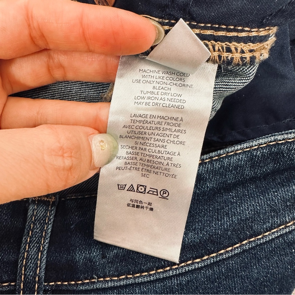 Free People We The Free Dark Blue High Rise Raw Hem Skinny Jeans - Picture 6 of 8